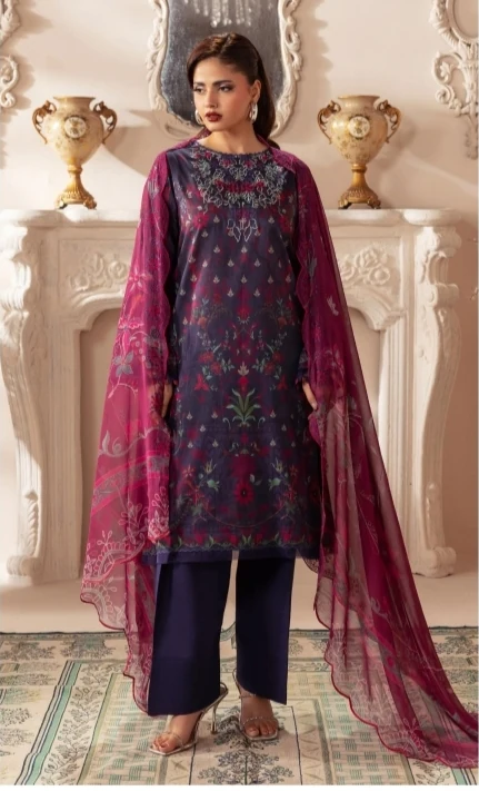 Deep maroon festive look