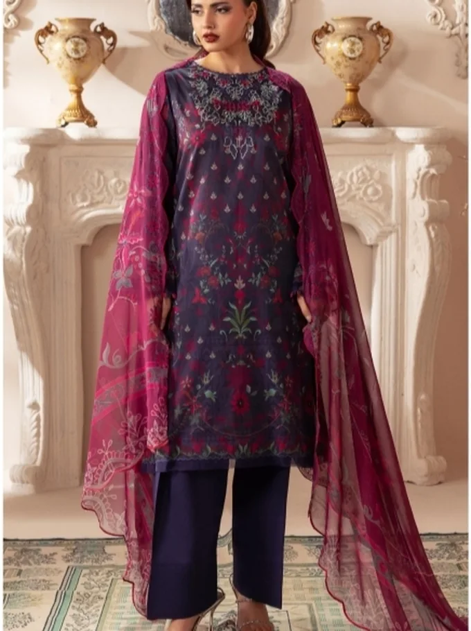 Deep maroon festive look