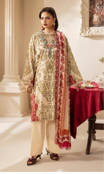 Ivory floral attire from WOMENZZ