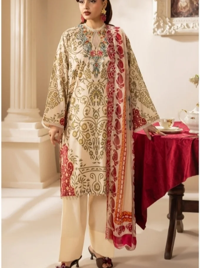 Ivory floral attire from WOMENZZ
